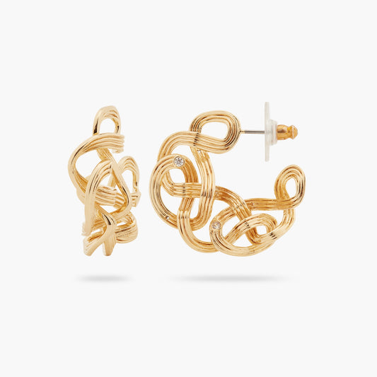 Interwoven Basketry Hoop Earrings | asva1011