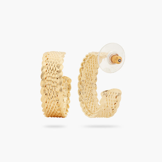 Woven Wicker Hoop Earrings | asva1031