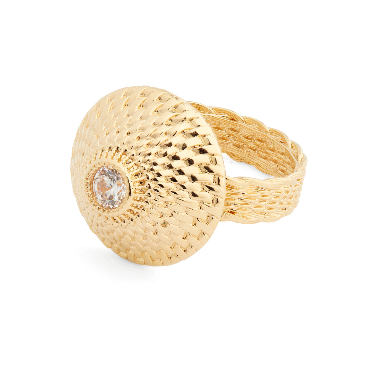 Wicker Cocktail Ring | asva6011