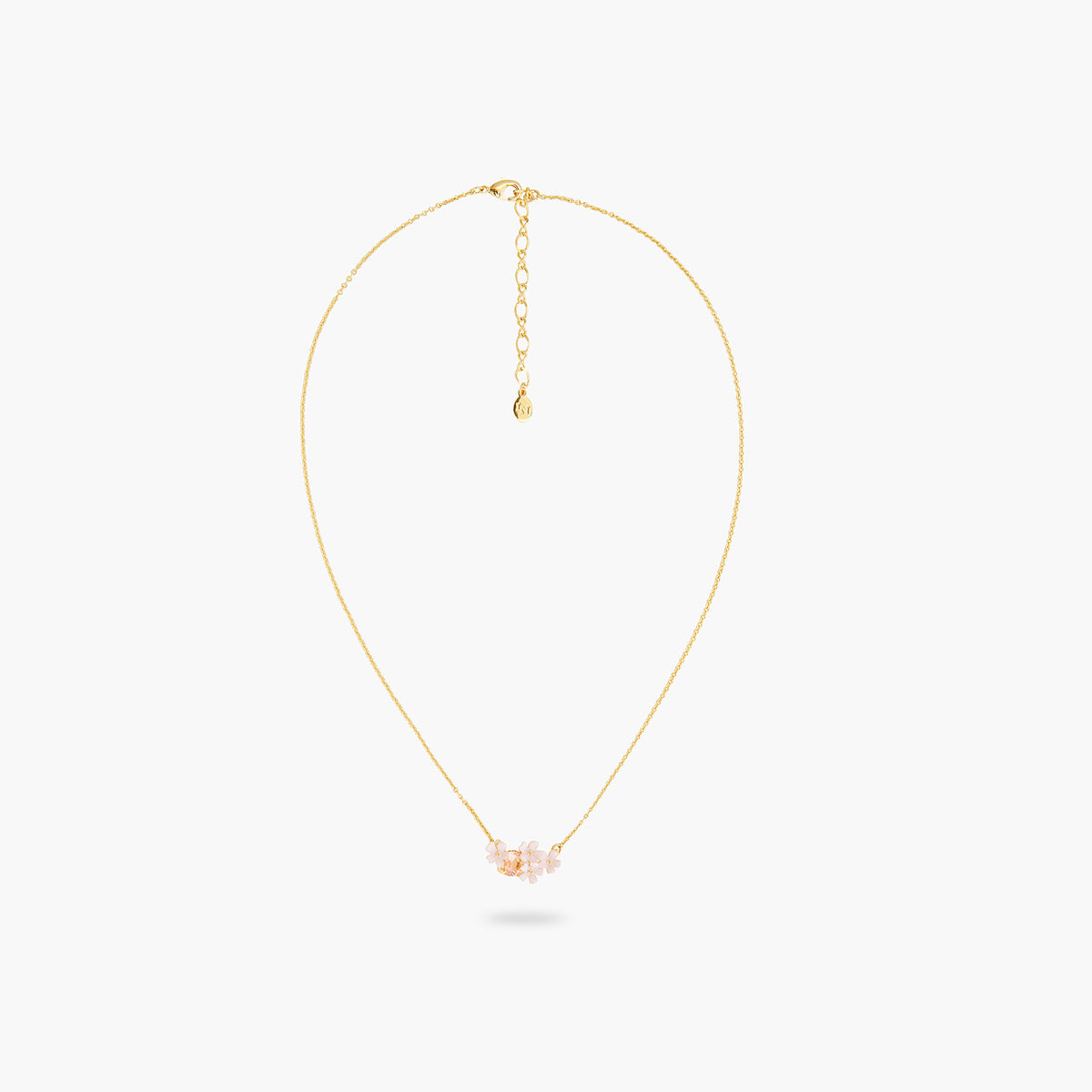 Verbena Flower And Round Stone Statement Necklace | ATBP3041