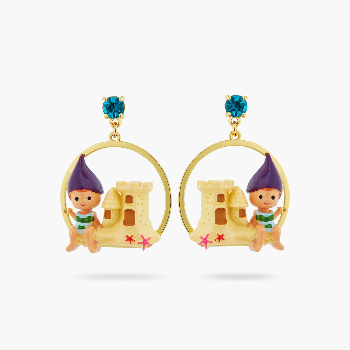 Garden Gnome And Sandcastle Earrings | atcp1021