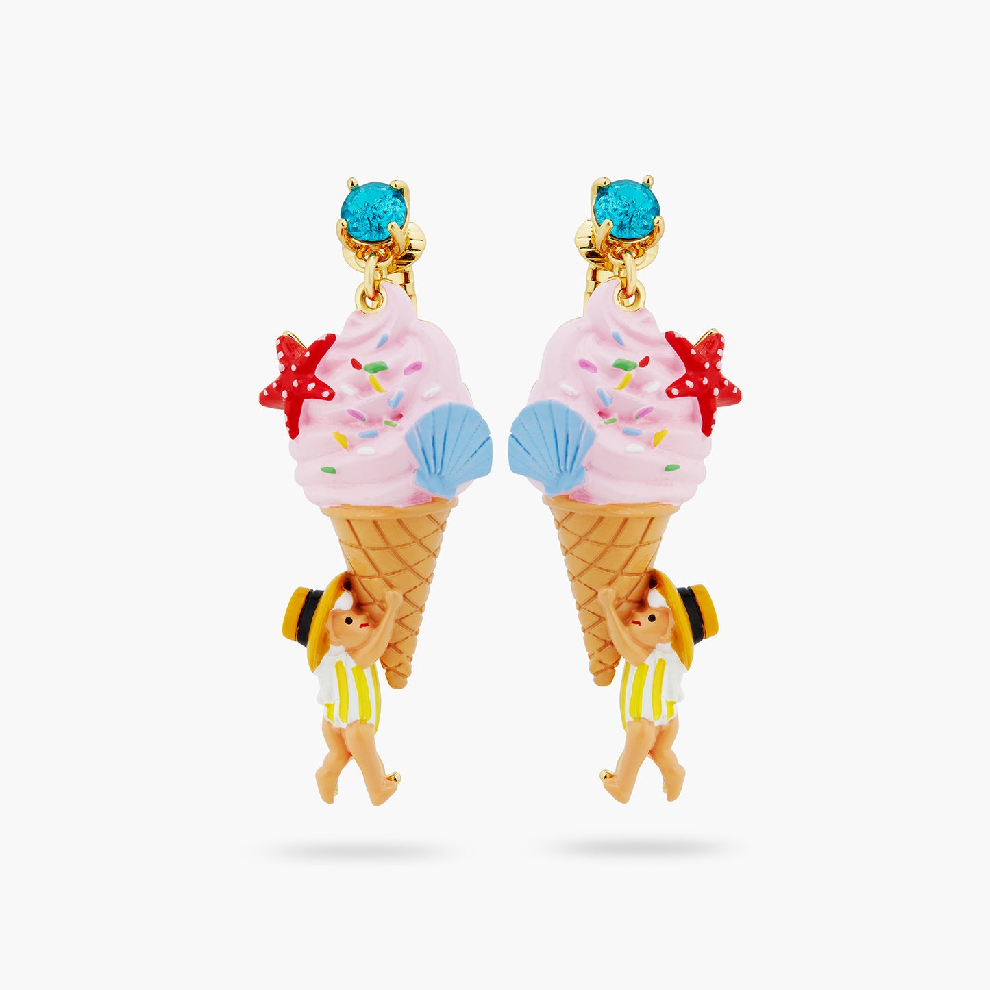 Gelato, Seashell And Garden Gnome Earrings | atcp1071