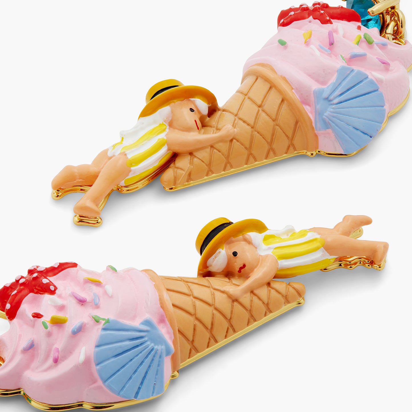 Gelato, Seashell And Garden Gnome Earrings | atcp1071