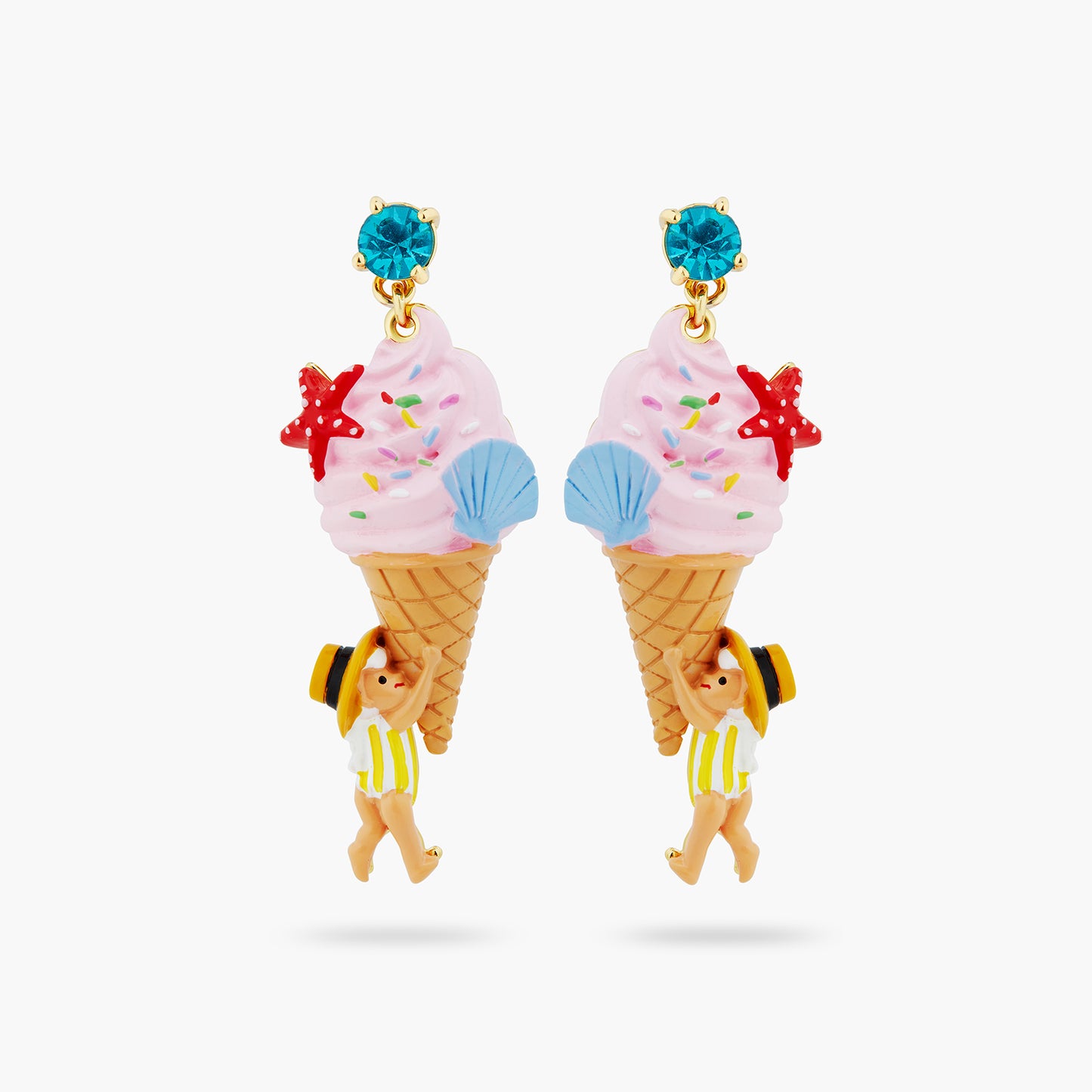 Gelato, Seashell And Garden Gnome Earrings | atcp1071