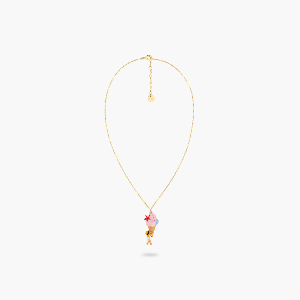 Gelato, Seashell And Garden Gnome Pendant Necklace | atcp3061