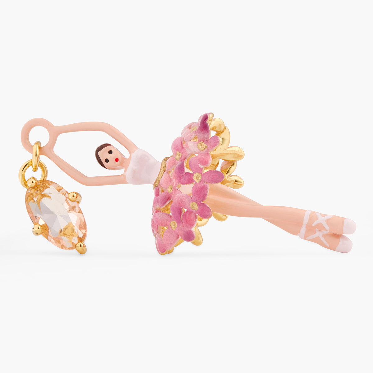 Ballerina, Stone And Enamelled Flower Bouquet Earrings | ATDD1151