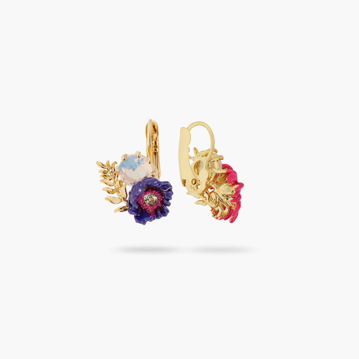 Imaginary Flower And Crystal Earrings | atfi1051