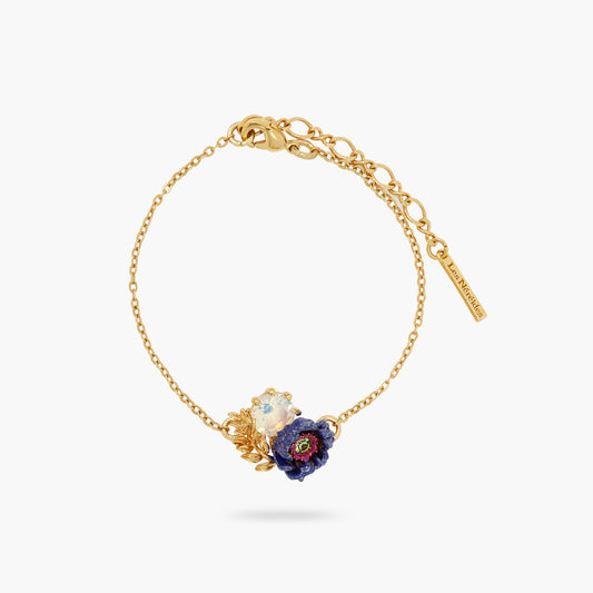 Anemone Flower And Crystal Fine Bracelet | atfi2021