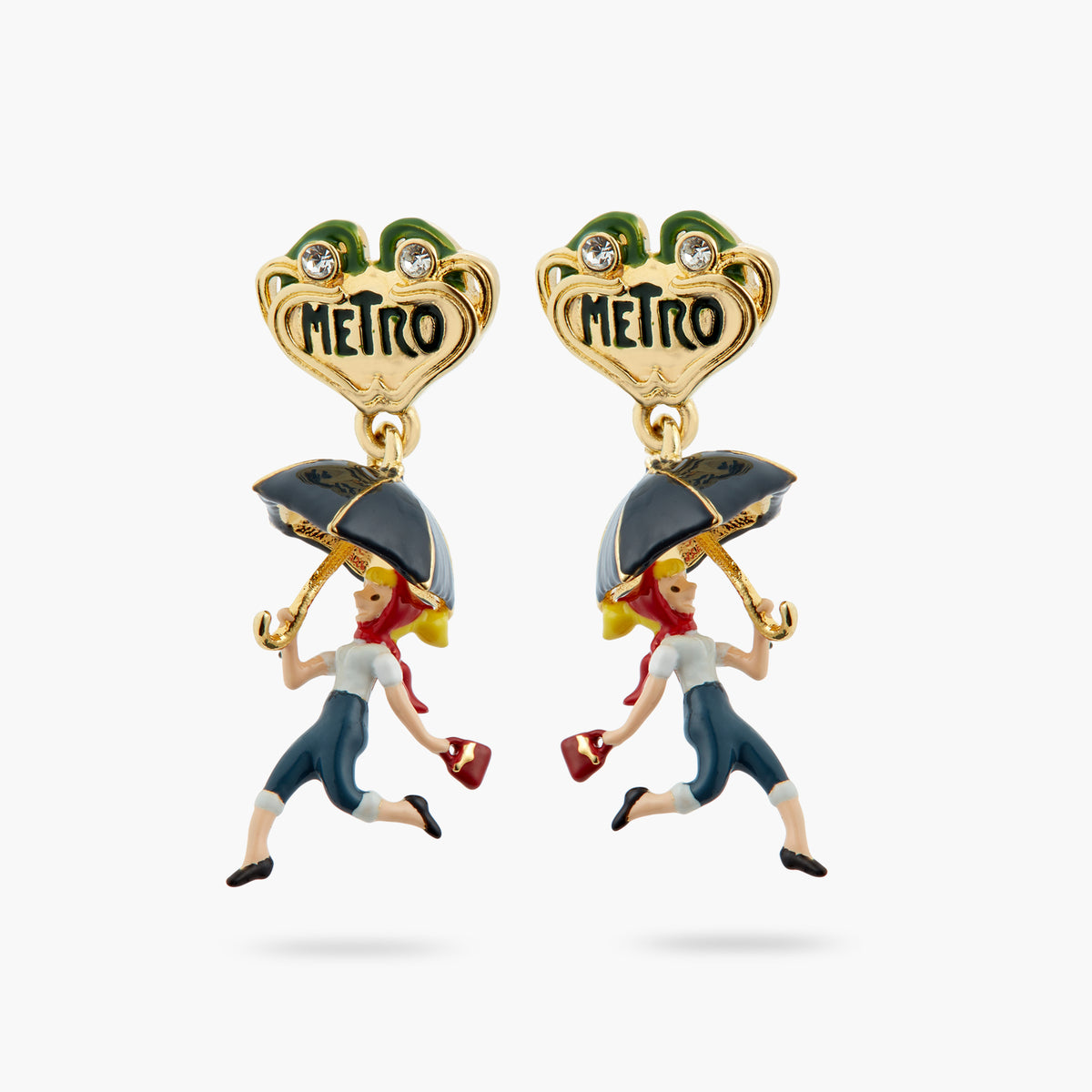 Woman Under Umbrella Earrings | atpa1021