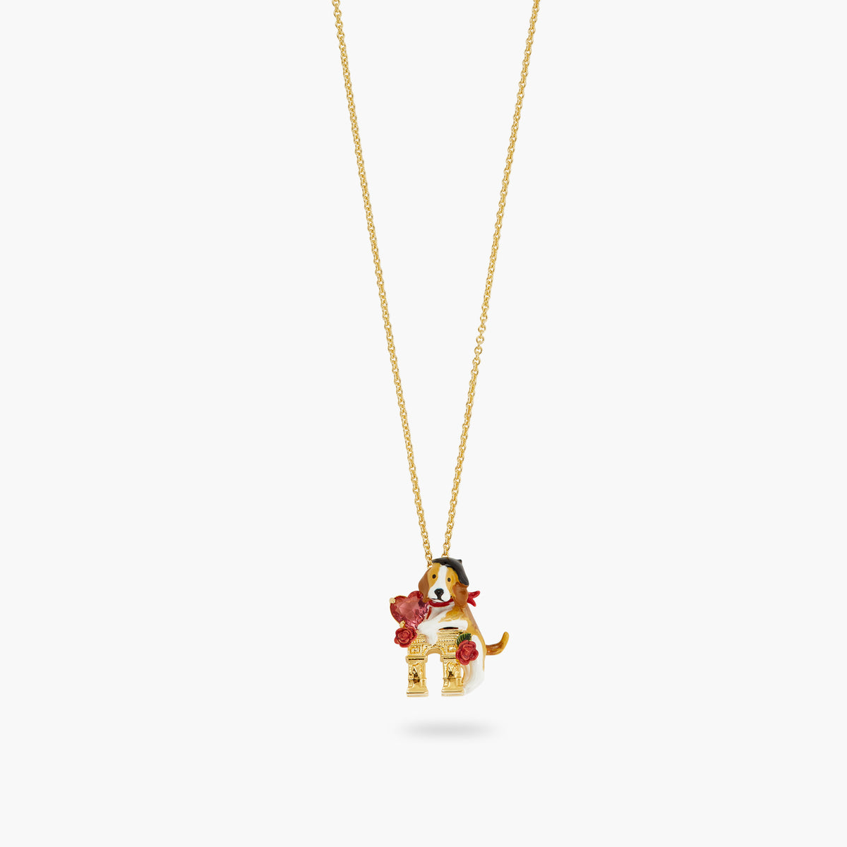 Beagle And Arc De Triomphe Pendant Necklace | atpa3041