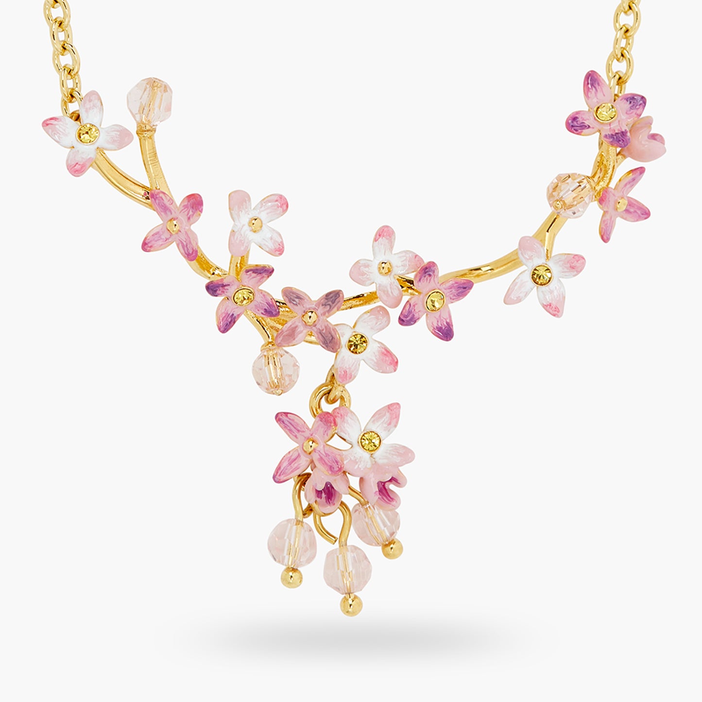 Lilac Flower Statement Necklace | ATPO3041