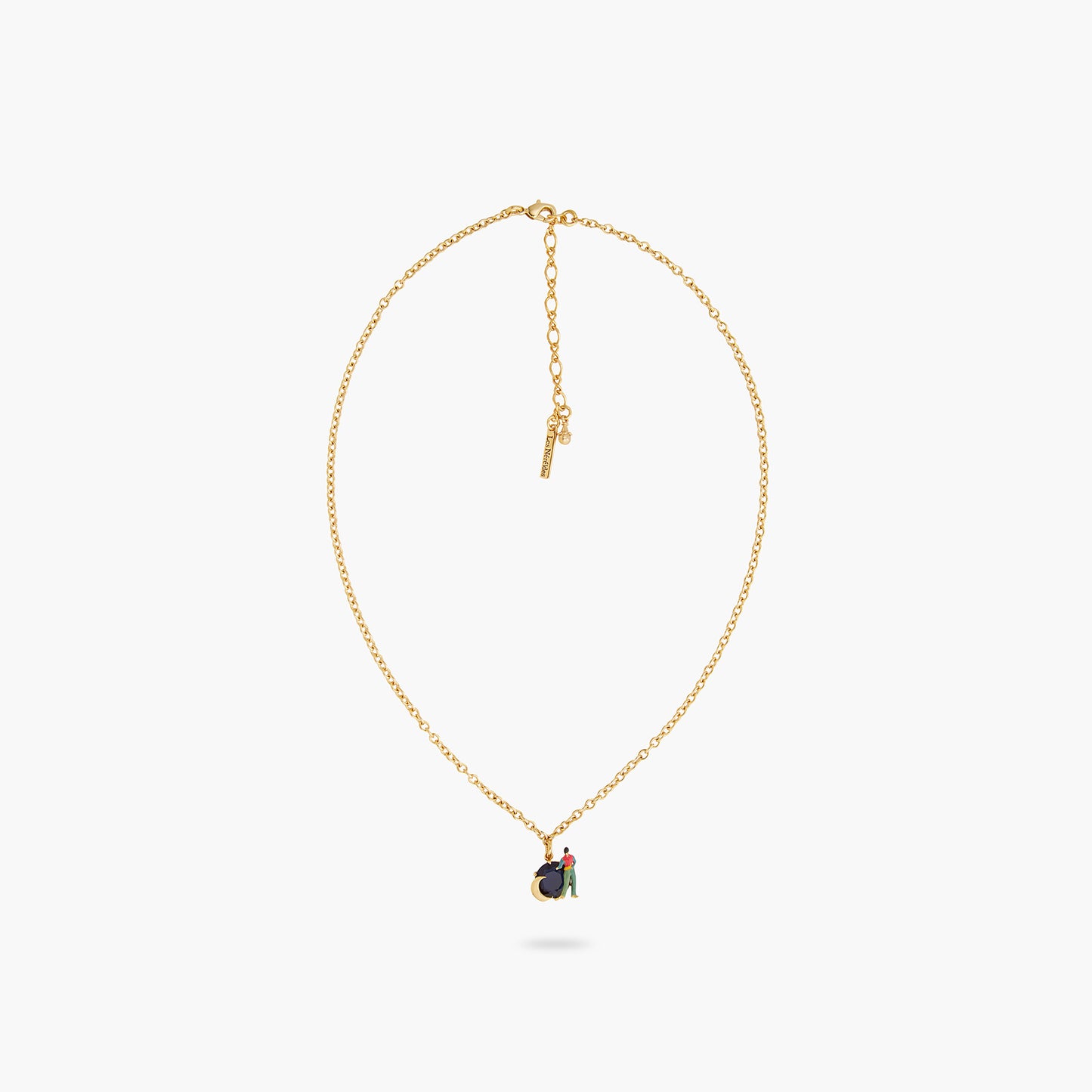 Cut Crystal Stone, Moon And Character Pendant Necklace | atve3041