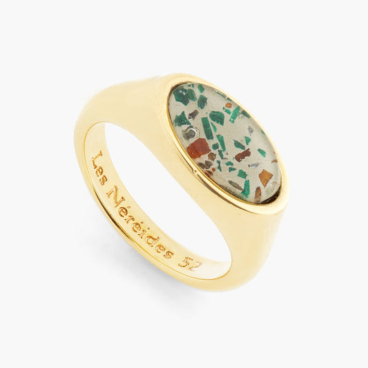 Gold-Plated Terrazzo Ring | atve6031