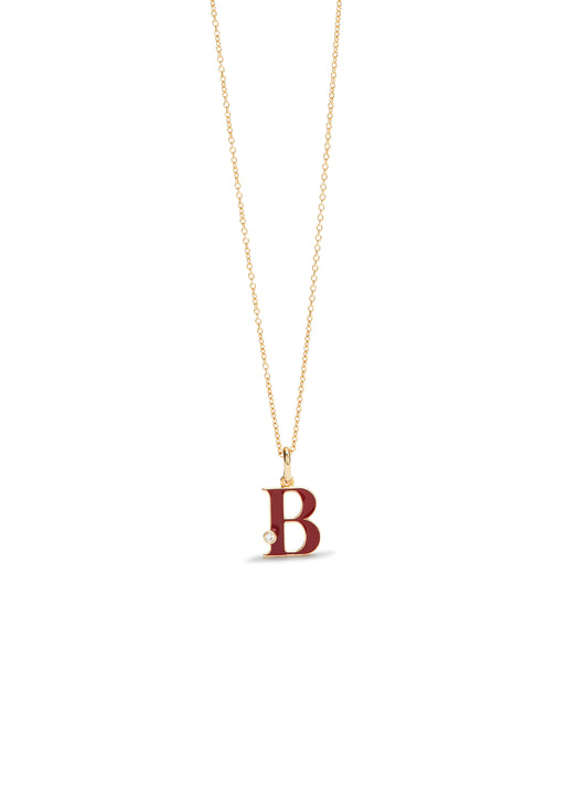 Letter B Pendant Necklace | auab3021