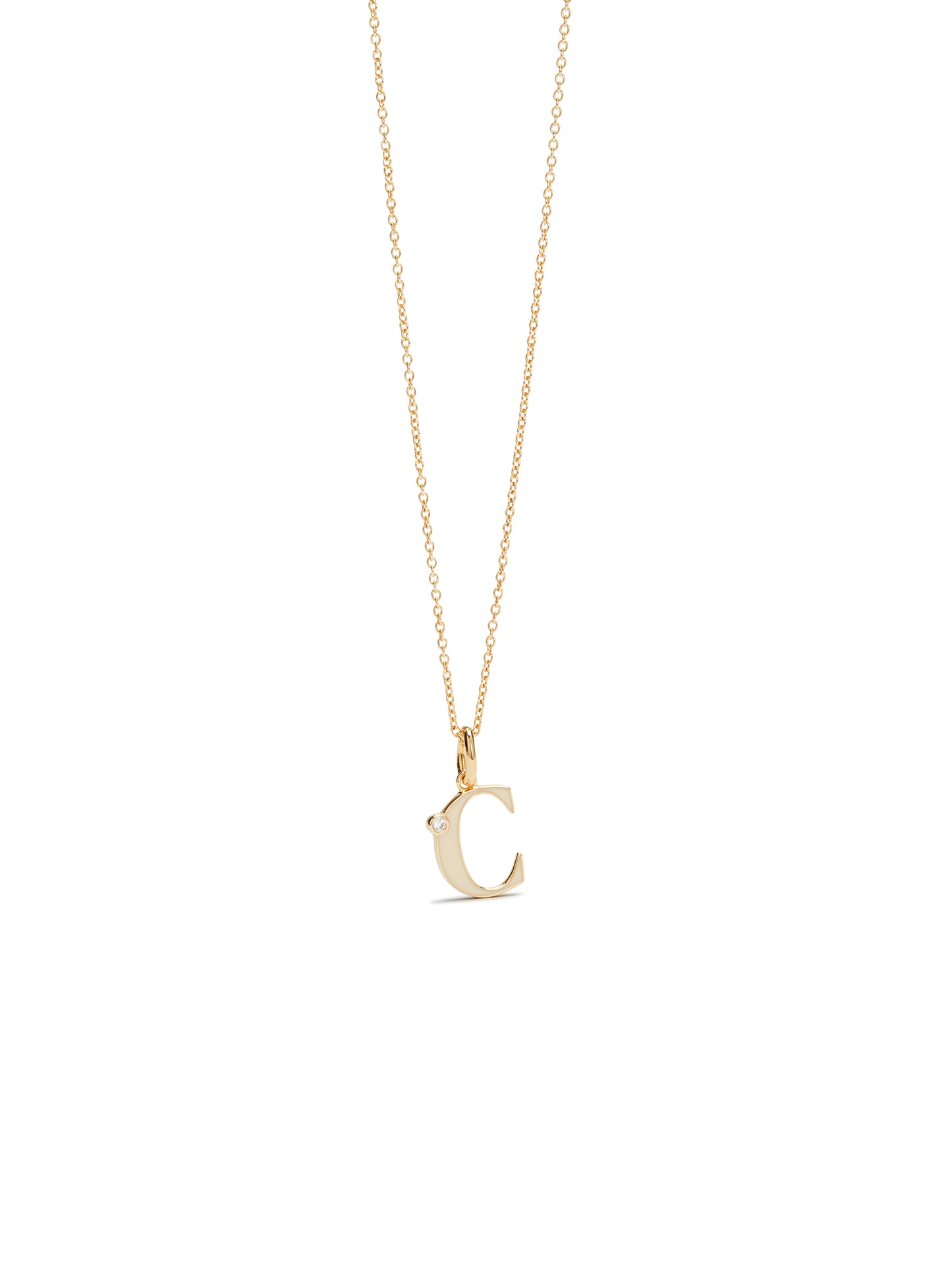 Letter C Pendant Necklace | auab3031