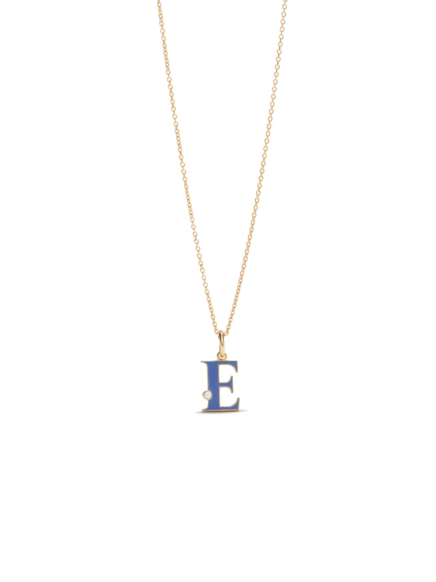 Letter E Pendant Necklace | auab3051
