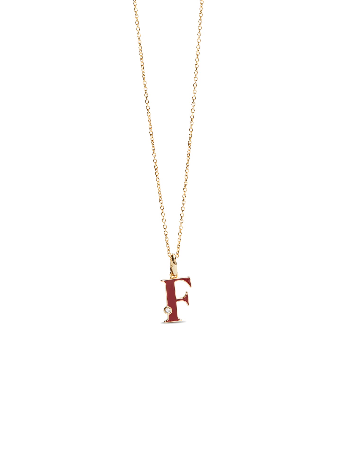 Letter F Pendant Necklace | auab3061