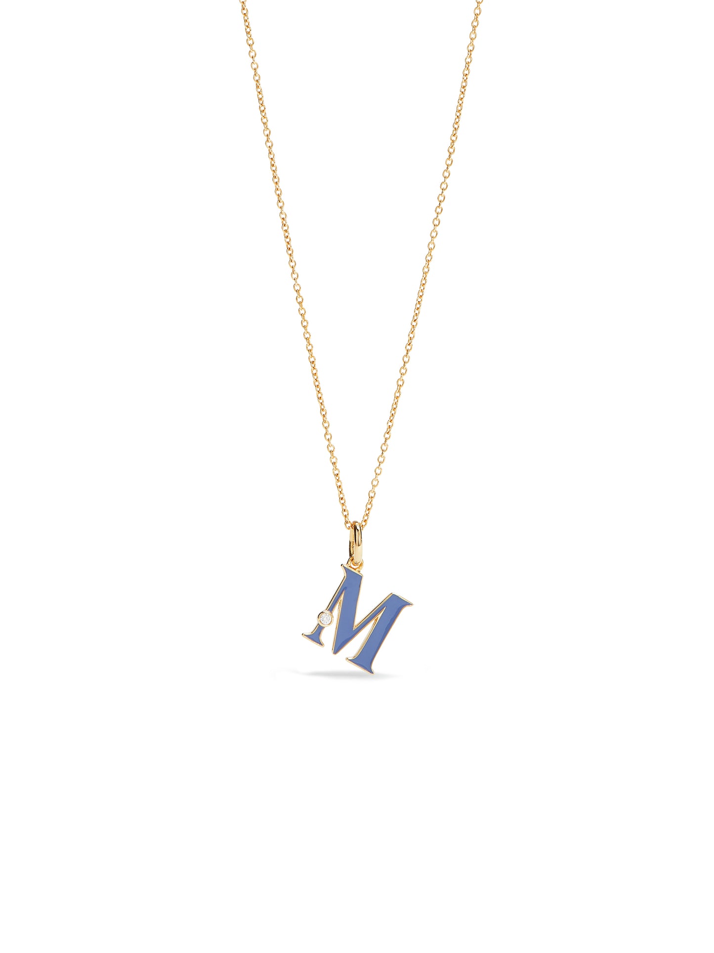Letter M Pendant Necklace | auab3131