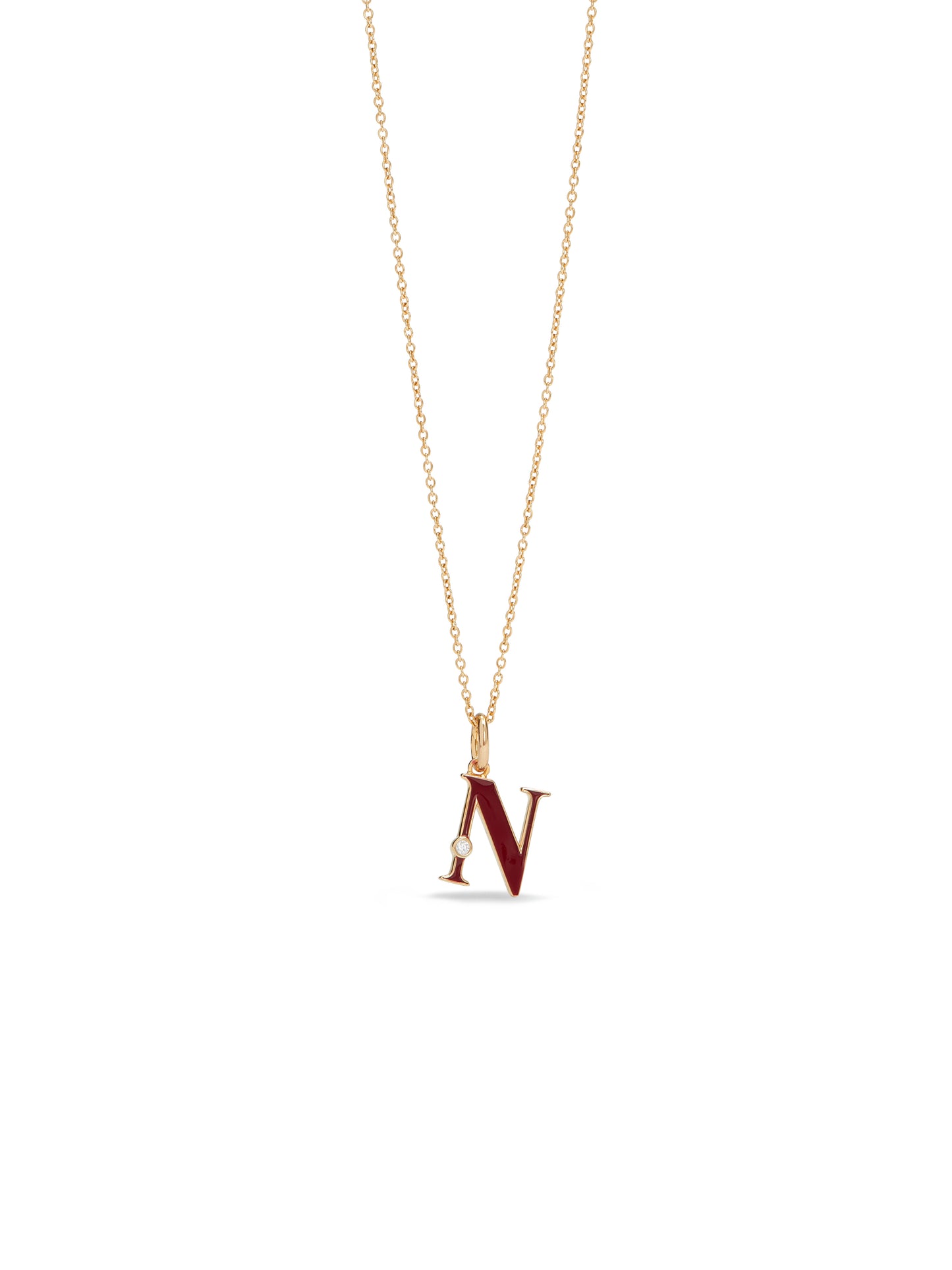 Letter N Pendant Necklace | auab3141