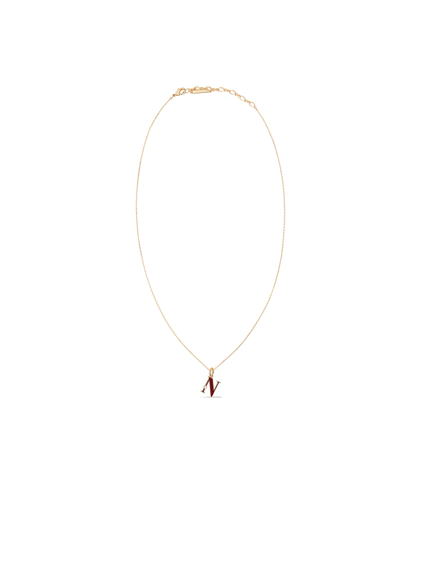 Letter N Pendant Necklace | auab3141