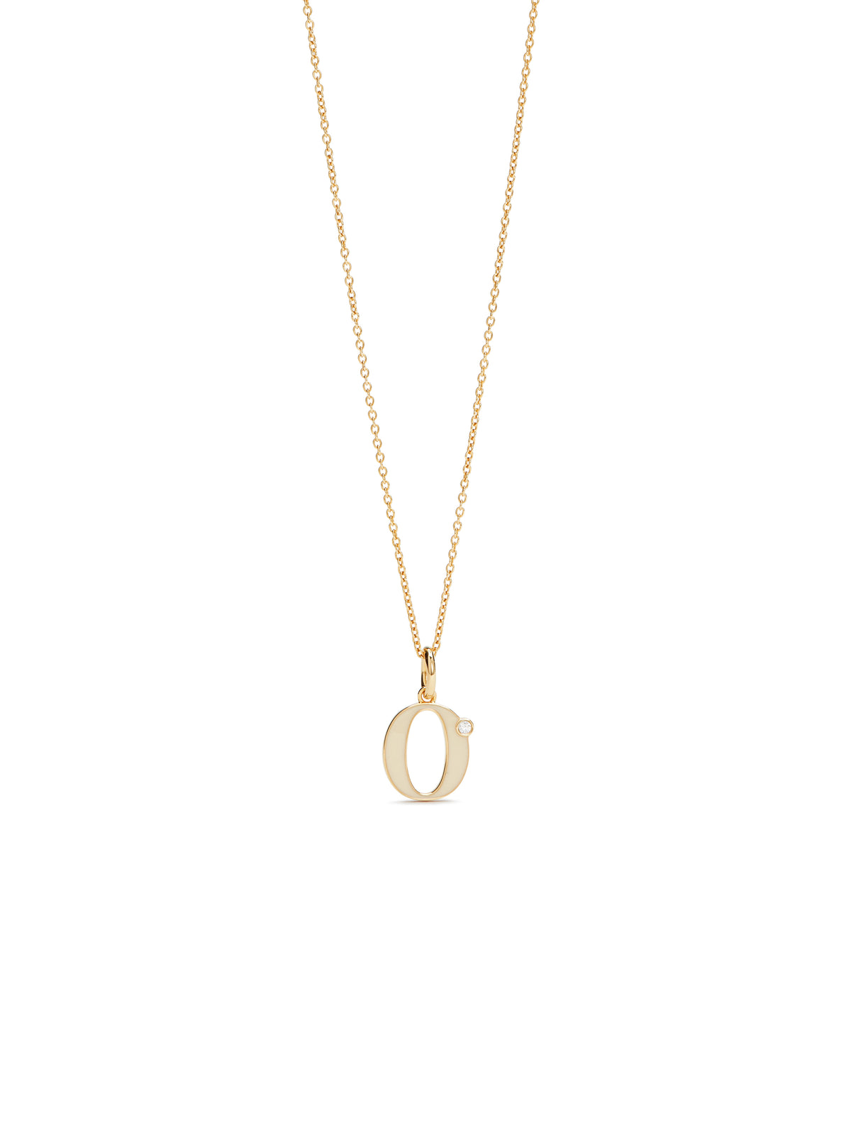 Letter O Pendant Necklace | auab3151