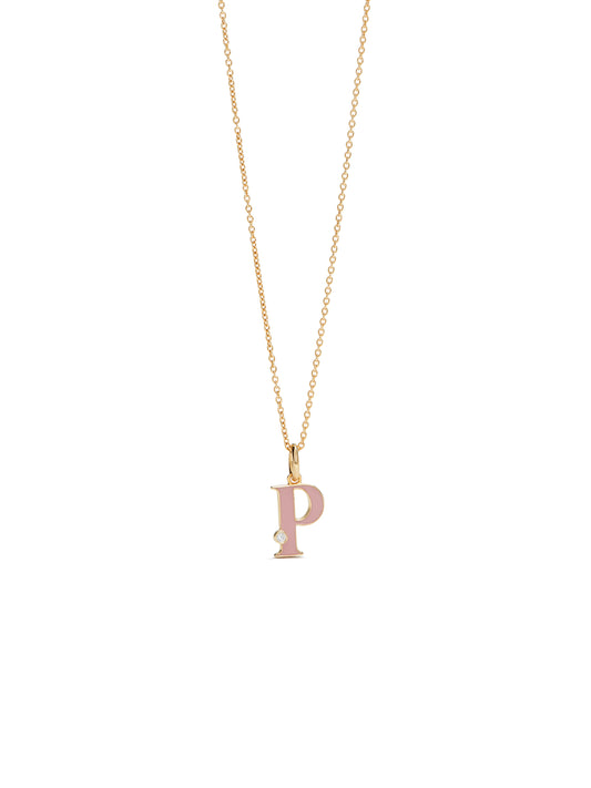 Letter P Pendant Necklace | auab3161