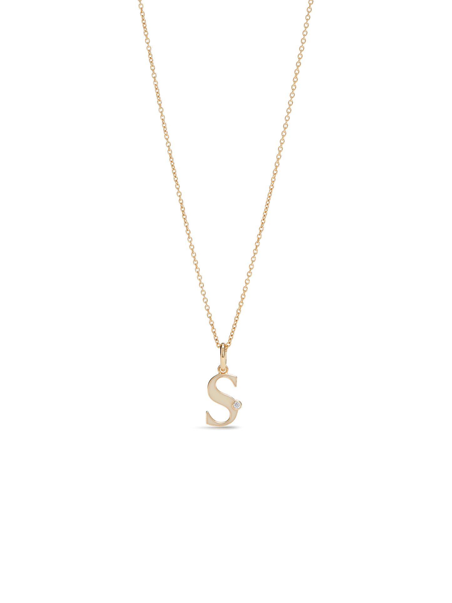 Letter S Pendant Necklace | auab3191