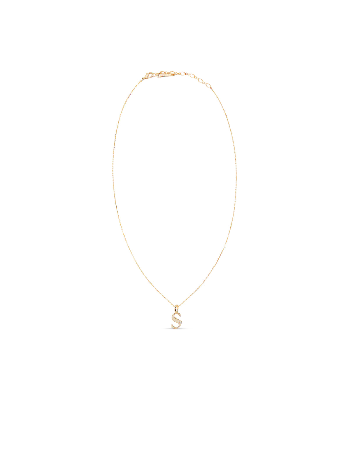 Letter S Pendant Necklace | auab3191