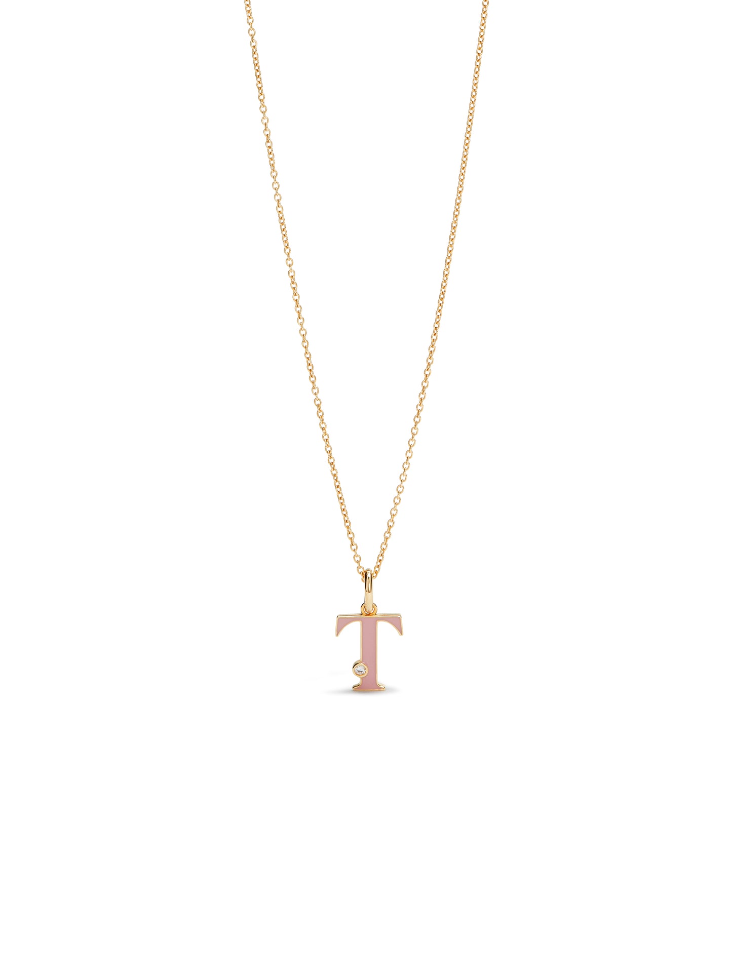 Letter T Pendant Necklace | auab3201