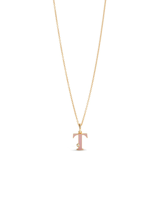 Letter T Pendant Necklace | auab3201