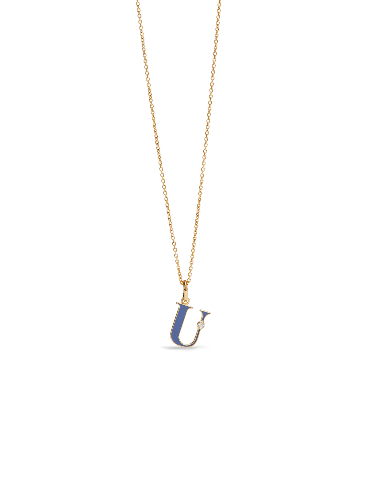 Letter U Pendant Necklace | auab3211