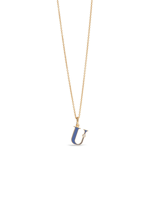 Letter U Pendant Necklace | auab3211