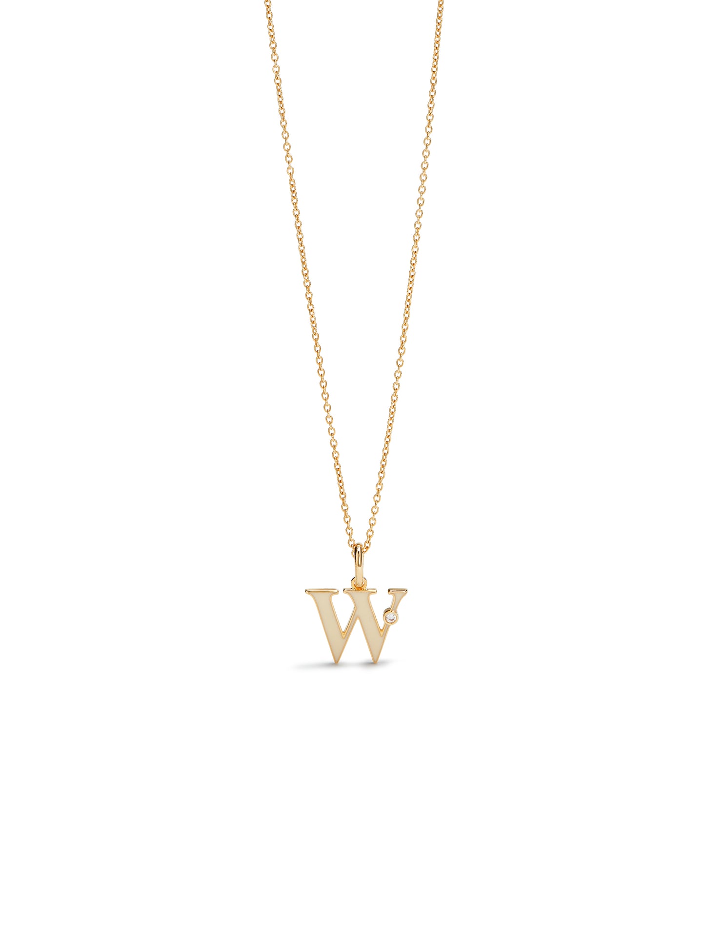 Letter W Pendant Necklace | auab3231