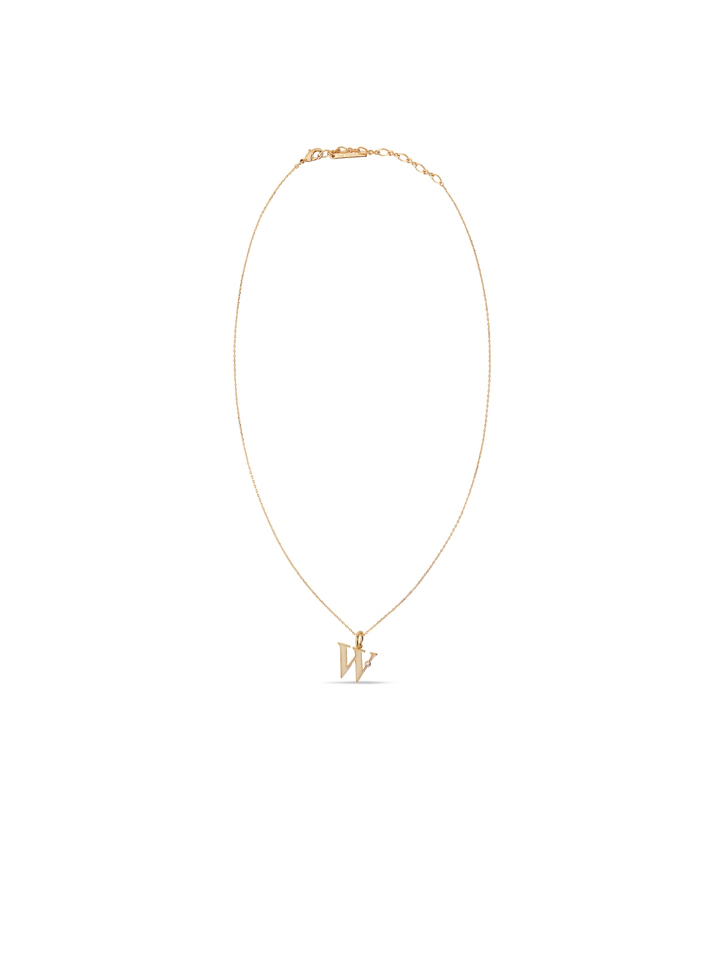 Letter W Pendant Necklace | auab3231