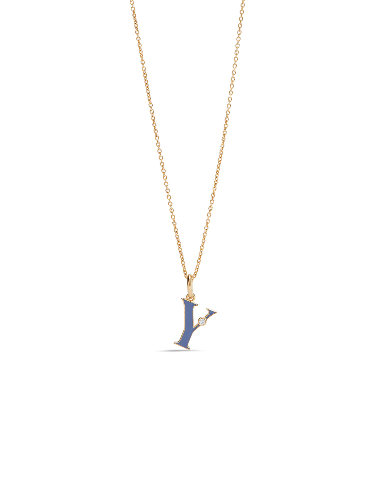 Letter Y Pendant Necklace | auab3251