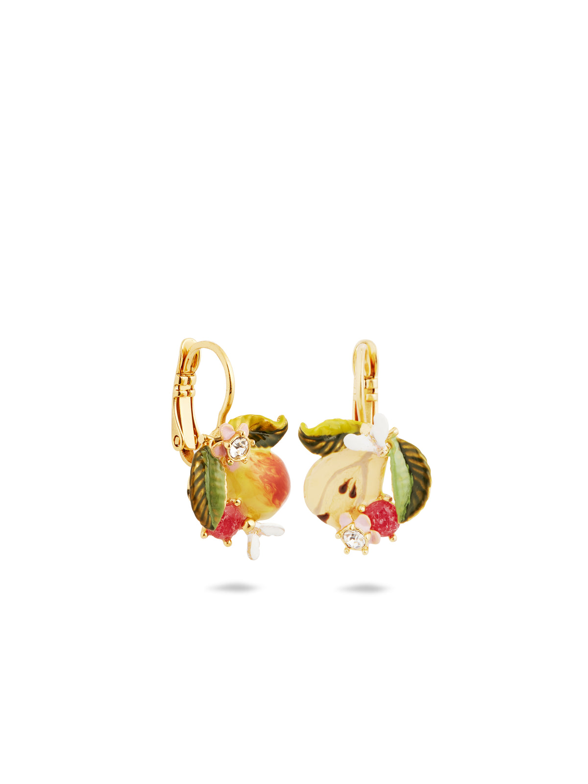 Pear And Faceted Crystal Sleeper Earrings | audc1031