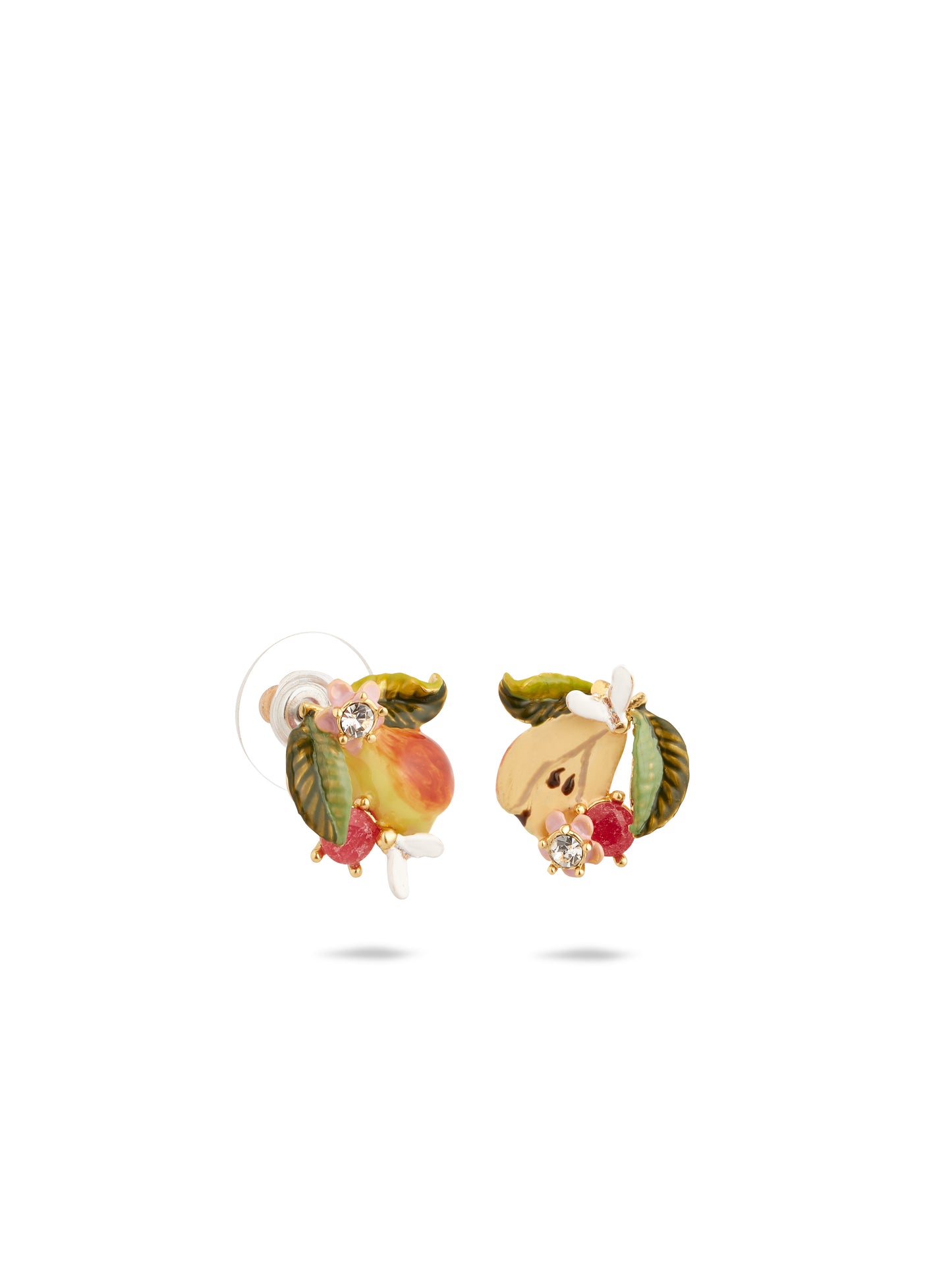 Pear And Faceted Crystal Sleeper Earrings | audc1031