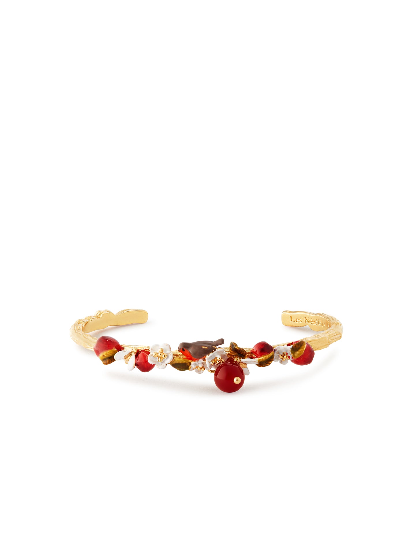 Apple, Robin, Bee And Apple Blossom Cuff Bracelet | audc2011
