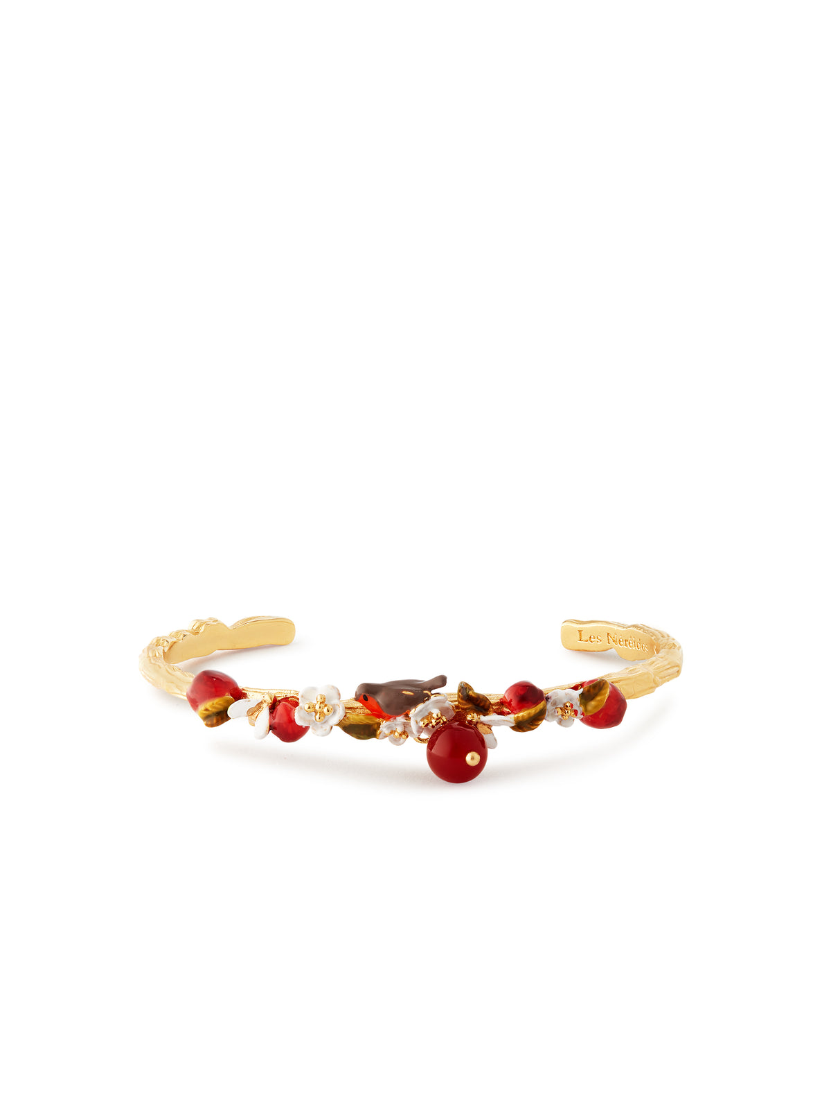 Apple, Robin, Bee And Apple Blossom Cuff Bracelet | audc2011