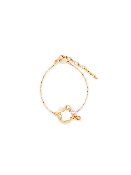 Apple Blossom, Pear And Bee Fine Bracelet