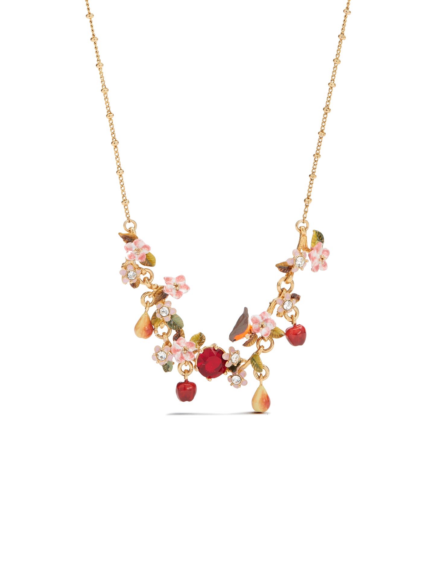 Apple, Robin And Apple Blossom Statement Necklace | audc3011
