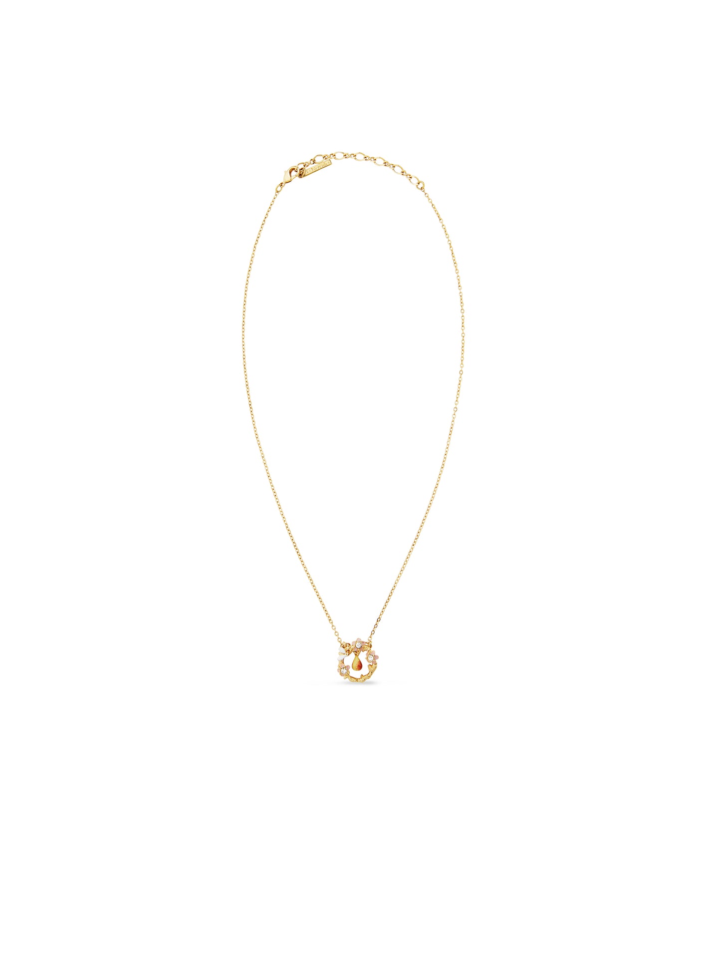 Apple Blossom, Pear And Bee Pendant Necklace | audc3031
