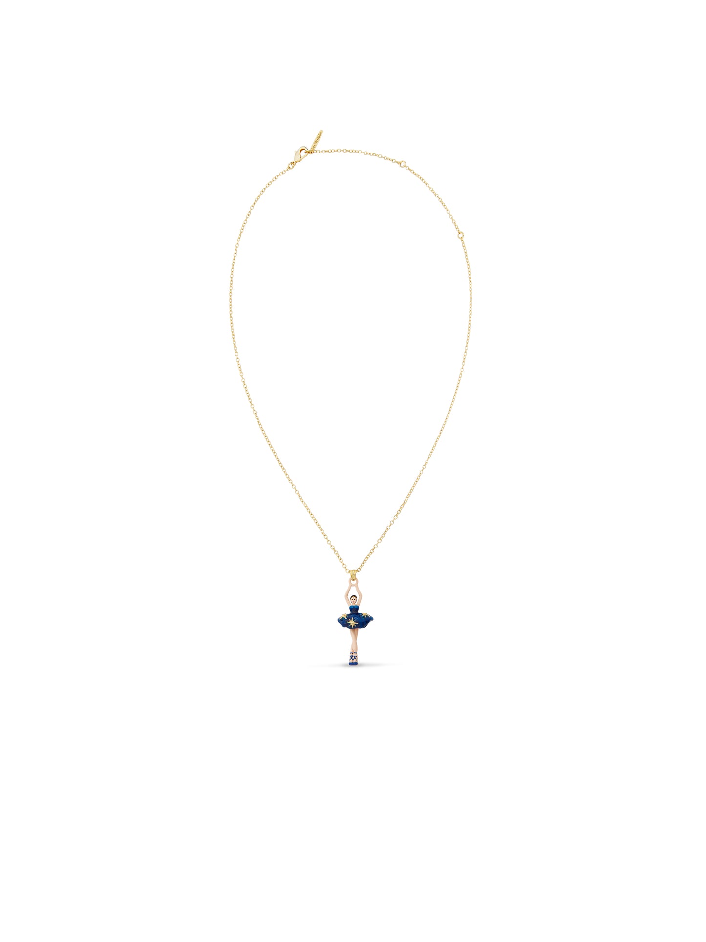 Midnight Blue Tutu Ballerina Necklace And Gold Stars | audd3591