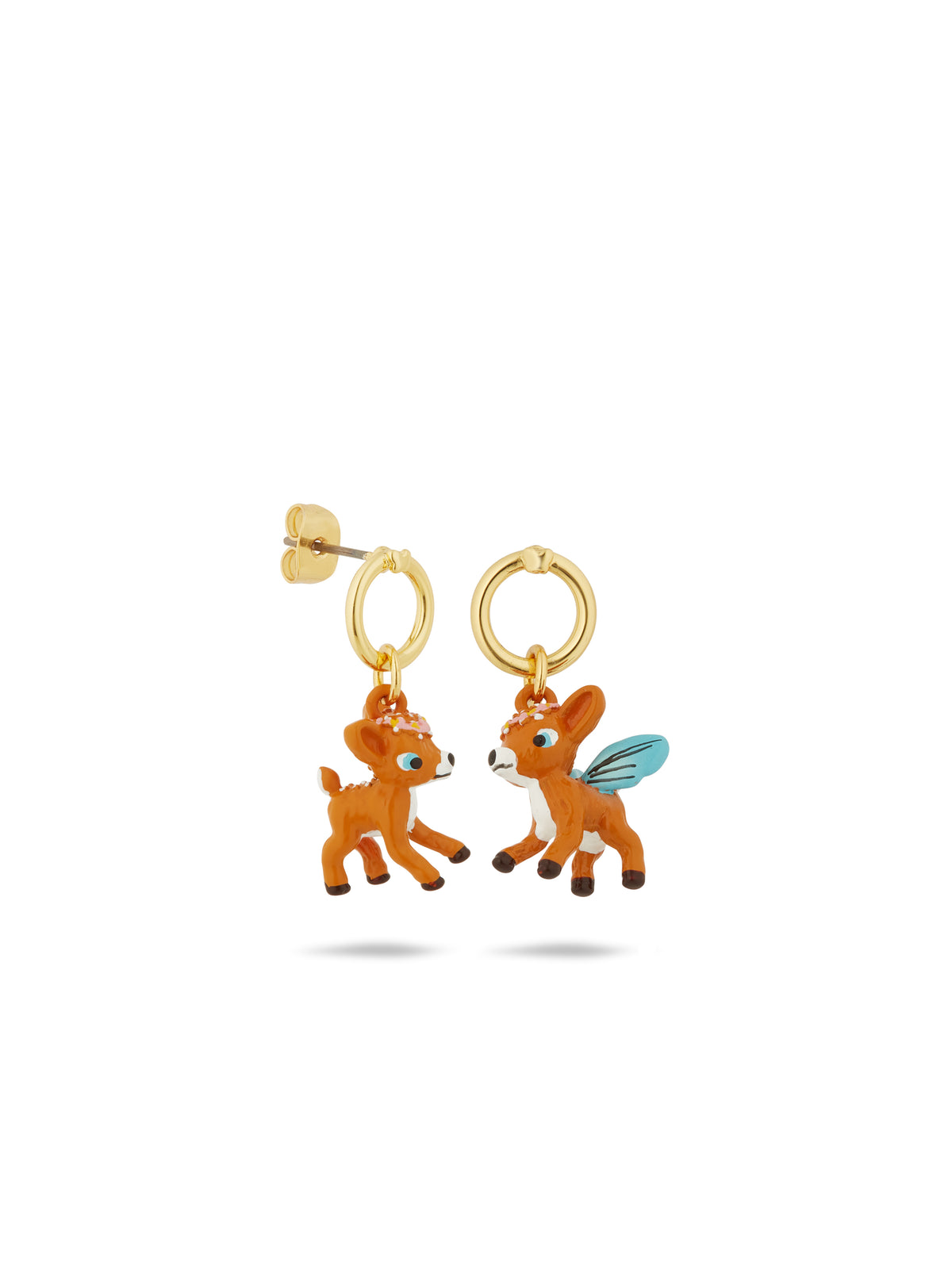 Asymmetrical Fawn And Butterfly Wing Earrings | aufc1031