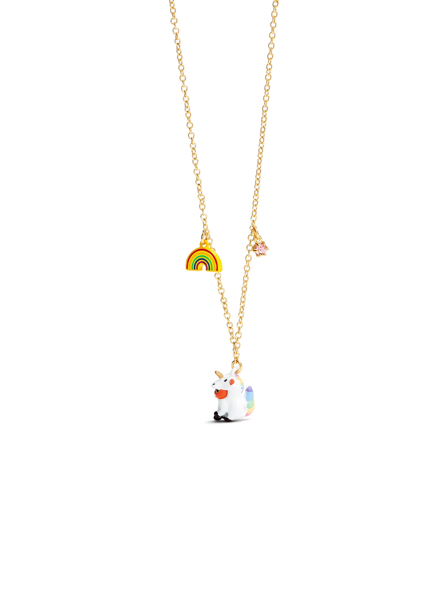 Unicorn And Rainbow Pendant Necklace | aufc3011