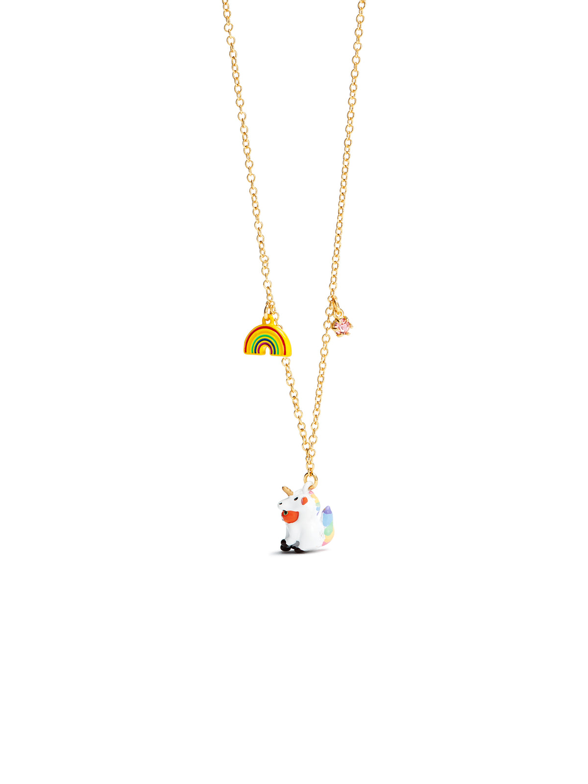 Unicorn And Rainbow Pendant Necklace | aufc3011