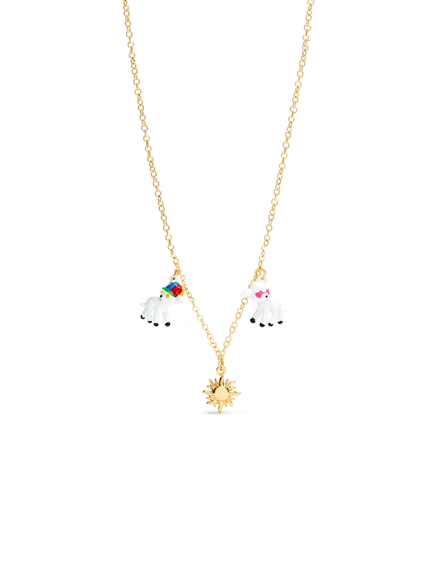 Sun And Lamb Pendant Necklace | aufc3051