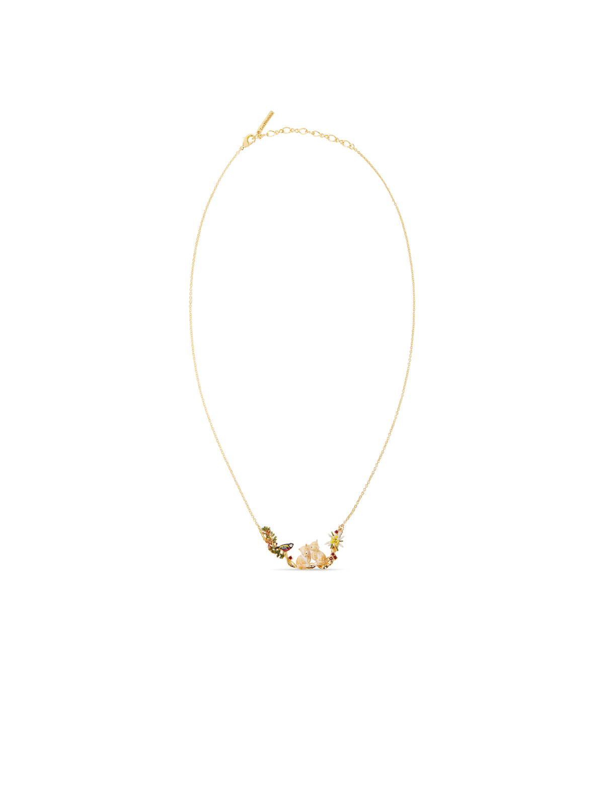 Arctic Fox Couple And Varied Tit Statement Necklace | aula3021
