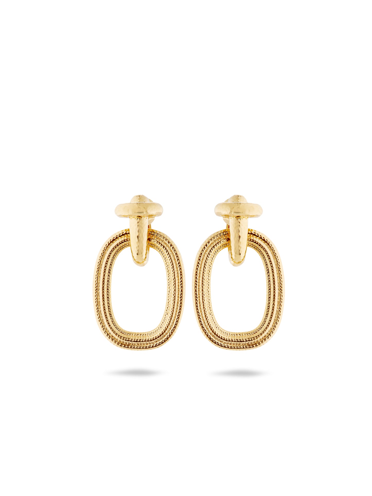 Gold Duo Of Textures Earrings