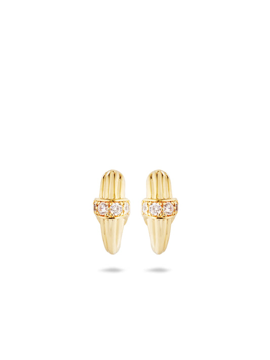 Gold And Crystal Earrings